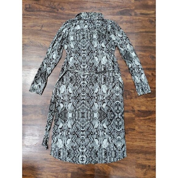 INC International Women's M Snake-Print Belted Shirtdress,Created for Macy's - Picture 11 of 13